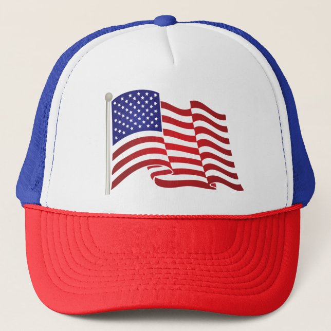 Flaggenhut der USA Truckerkappe (Vorderseite)
