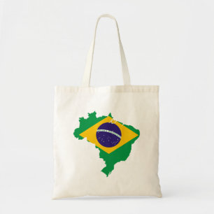 Flaggenkarte Brasilien Tragetasche