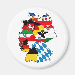 Flaggenkarten-Regionsprovinz Deutschland-Landes Magnet