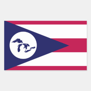 Flaggenkennzeichnung der Region Great Lakes Rechteckiger Aufkleber