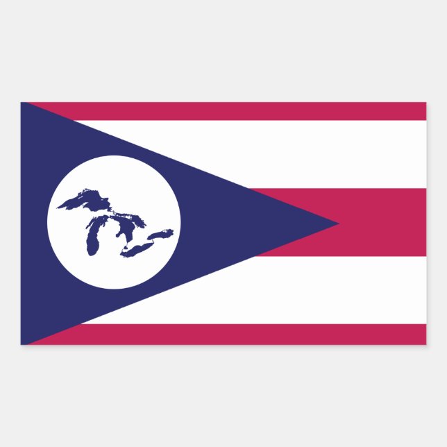 Flaggenkennzeichnung der Region Great Lakes Rechteckiger Aufkleber (Vorderseite)