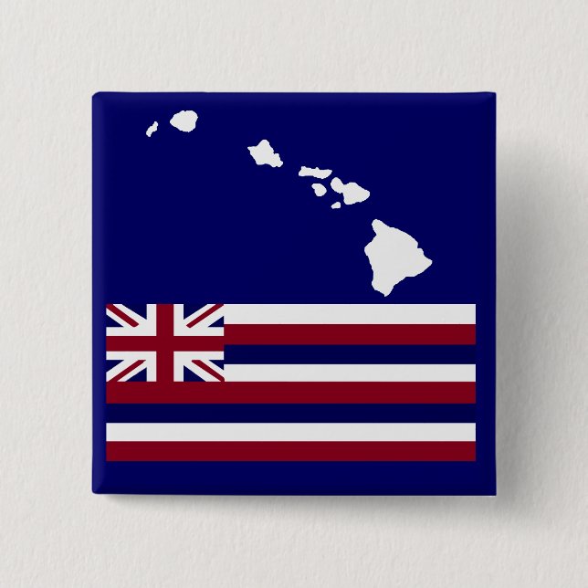 Flaggenknopf der hawaiischen Inseln n Button (Vorderseite)