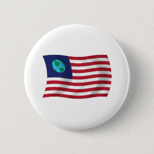 Flaggenknopf der Vereinigten Staaten der Erde Button