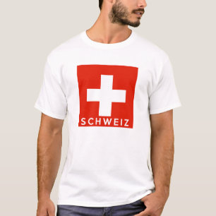 Flaggenland schweiz Textname der Schweiz Schweizer T-Shirt