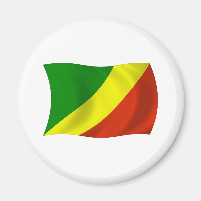 Flaggenmagnet der Republik Kongo Magnet (Vorne)