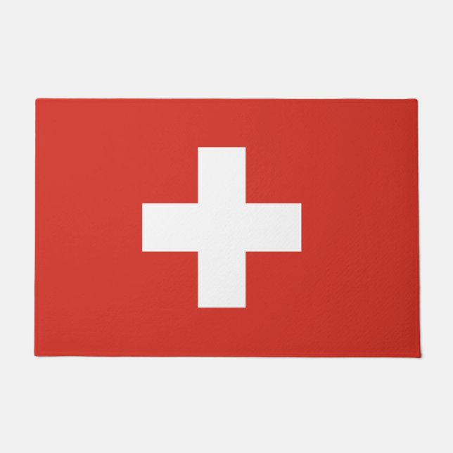 Flaggenmatte der Schweiz Fußmatte (Vorderseite)