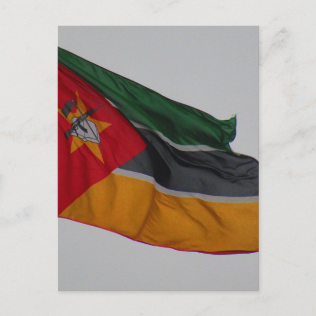 Flaggenmozambique Postkarte (Vorderseite)