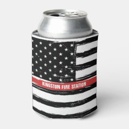Flaggenname der Grunge Thin Red Line-Feuerlöschsta Dosenkühler