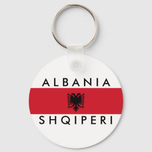 Flaggennations-Symbolname Albanien-Landes langer Schlüsselanhänger