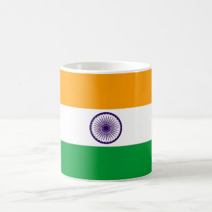 Flaggennations-Symbolrepublik Indien-Landes lange Kaffeetasse