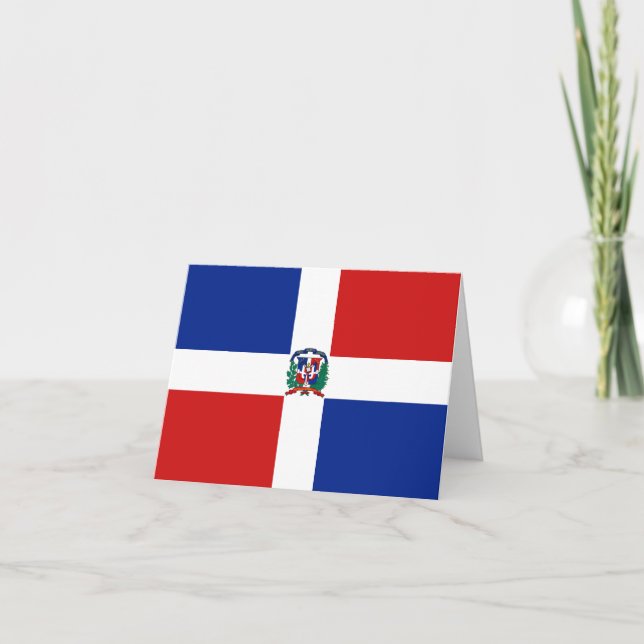 Flaggennotecard der Dominikanischen Republik Karte (Vorderseite)
