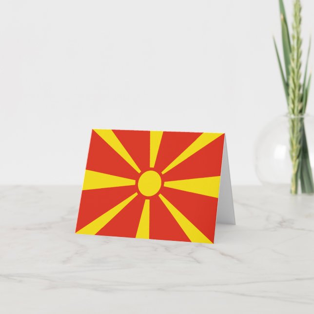 Flaggennotecard für Nordmakedonien Karte (Vorderseite)