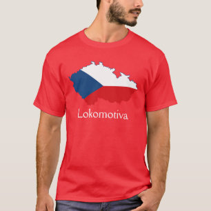 Flaggenplan der Tschechischen Republik Lokomotiva  T-Shirt