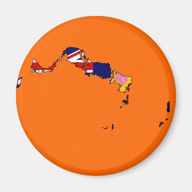 Flaggenplan für Turks und Caicos Magnet (Vorne)