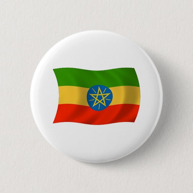Flaggenschaltfläche Äthiopiens Button (Vorderseite)
