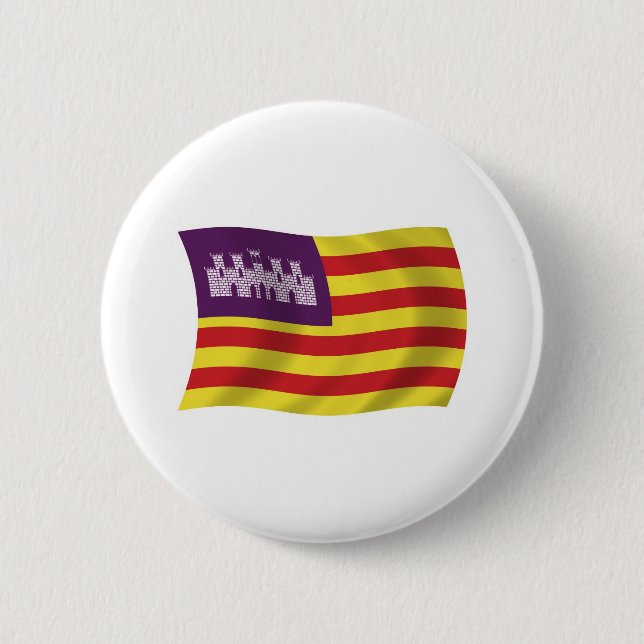 Flaggenschaltfläche der Balearen Button (Vorderseite)