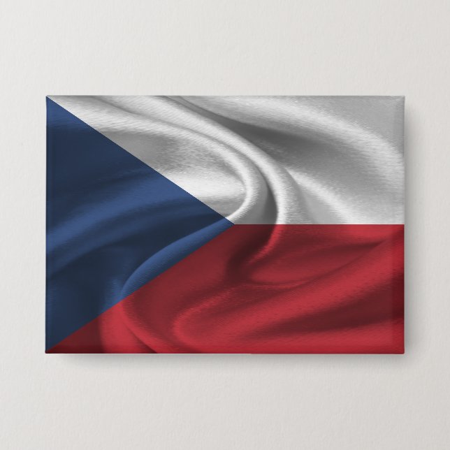Flaggenschaltfläche der Tschechischen Republik Button (Vorderseite)