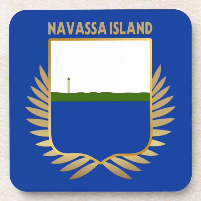 Flaggenschild der Navassa Getränkeuntersetzer (Vorderseite)