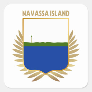 Flaggenschild der Navassa Quadratischer Aufkleber