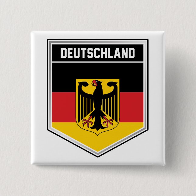 Flaggenschild Deutschland Button (Vorderseite)
