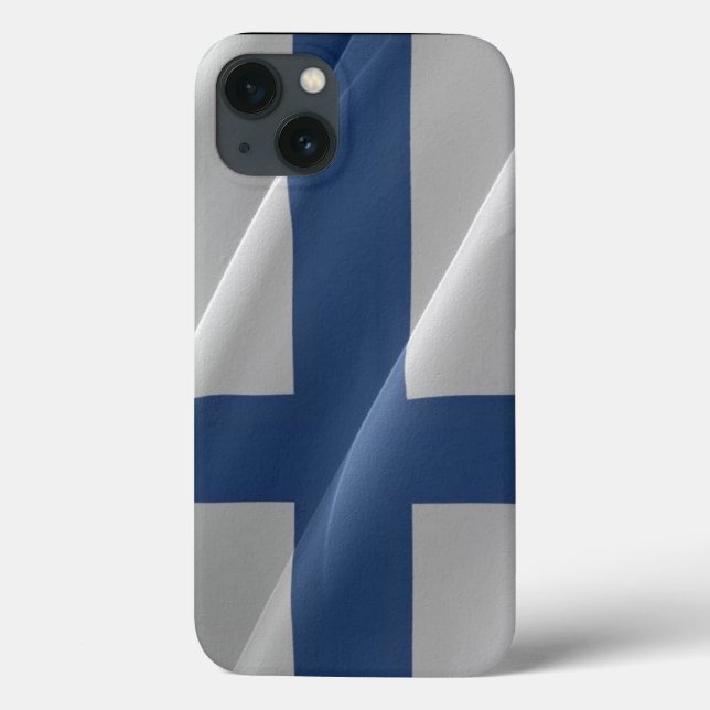 Flaggenschwankungen Finnlands - Case-Mate iPhone Hülle (Rückseite)