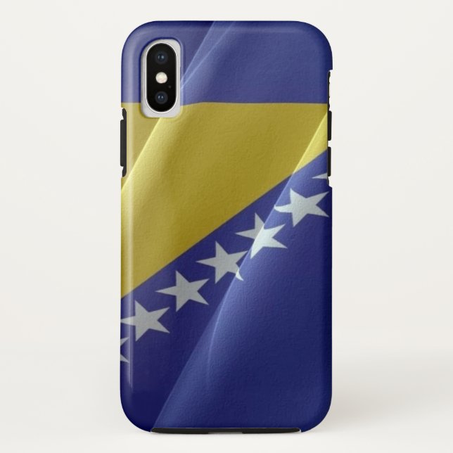 Flaggenschwankungen von Bosnien und Herzegowina - Case-Mate iPhone Hülle (Rückseite)