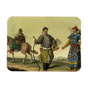 Flaggensoldaten des Mongolian-acht von Chings Magnet