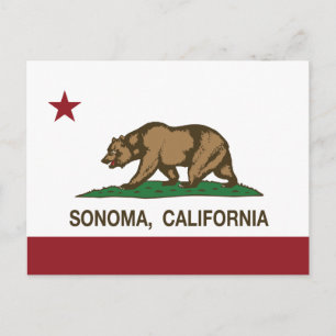 Flaggensonoma der Republik Kalifornien Postkarte