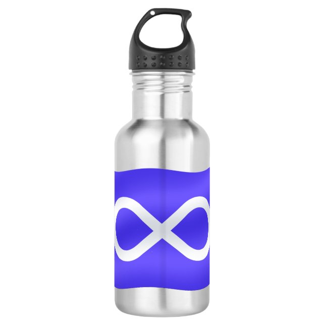Flaggenstaat der Metis Edelstahlflasche (Vorderseite)