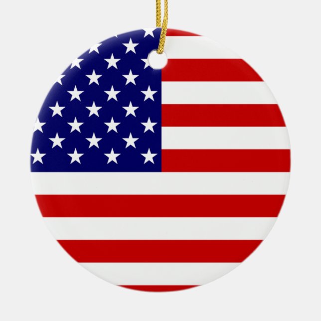 Flaggenstaat der USA Keramik Ornament (Vorne)