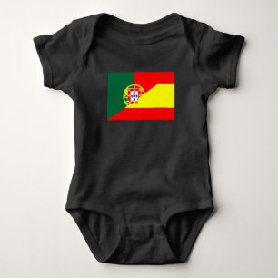 Flaggensymbol Nachbarländer Spaniens Portugal Baby Strampler