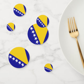 Flaggentabelle Confetti für Bosnien und Herzegowin Konfetti