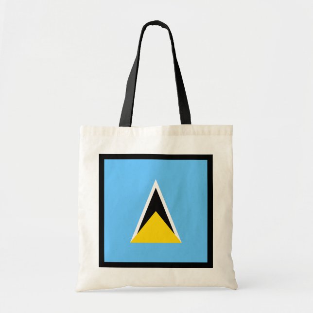 Flaggentasche von Saint Lucia Tragetasche (Vorne)