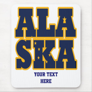Flaggentext des Alaskan-Staates Mousepad