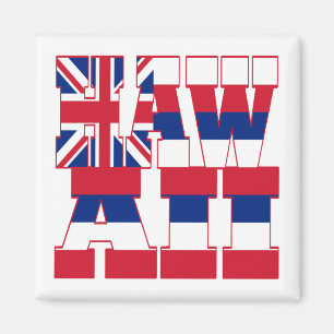 Flaggentext von Hawaii Magnet