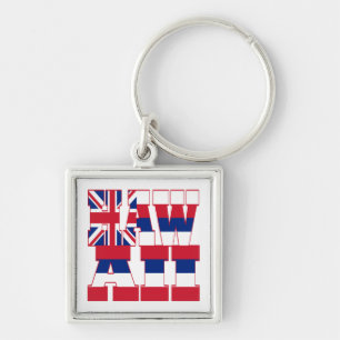 Flaggentext von Hawaii Schlüsselanhänger