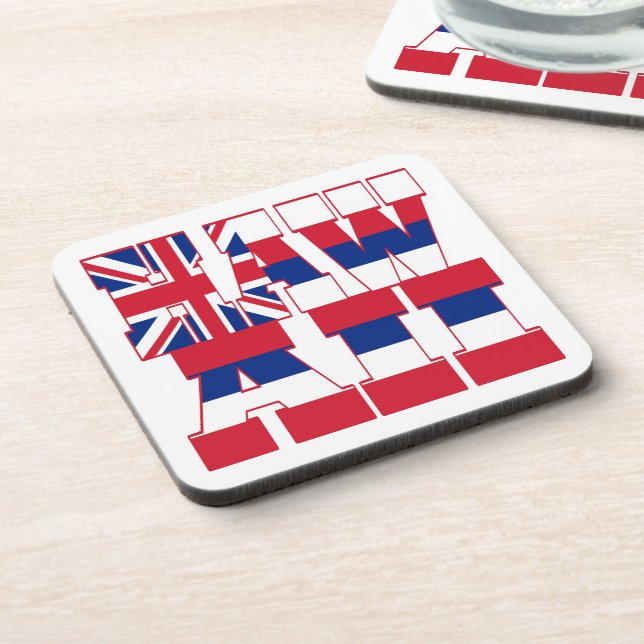 Flaggentext von Hawaii Untersetzer (Linke Seite)