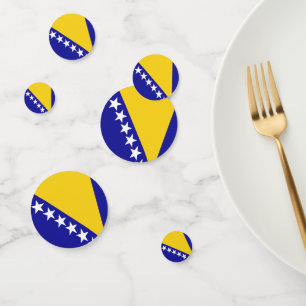 Flaggentisch für Bosnien und Herzegowina Confetti Konfetti
