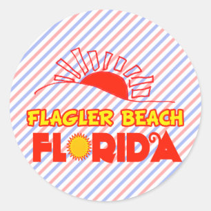 Flagler Beach, Florida Runder Aufkleber