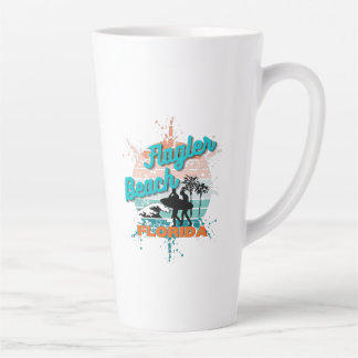 Flagler Beach Florida Vintage Retro Sonnenuntergan Milchtasse