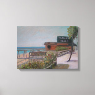FLAGLER STRAND Leinwand-Druck Leinwanddruck