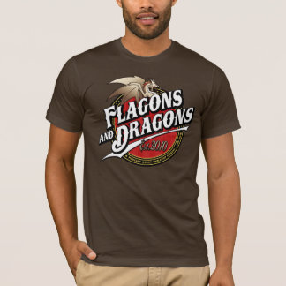 Flagons und Logo Drachenpodcast-Est.2010 T-Shirt