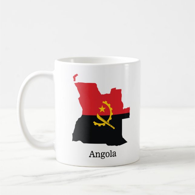 Flags and countries Angola Kaffeetasse (Links)