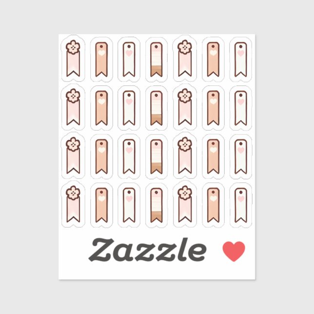 Flags for soft kawaii planner  aufkleber (Blatt)