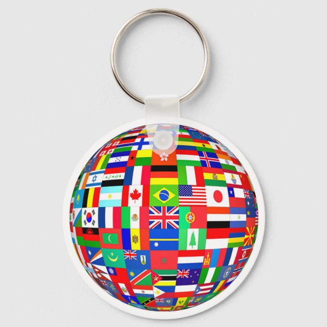 FLAGS OF THE GLOBE SCHLÜSSELANHÄNGER (Vorderseite)