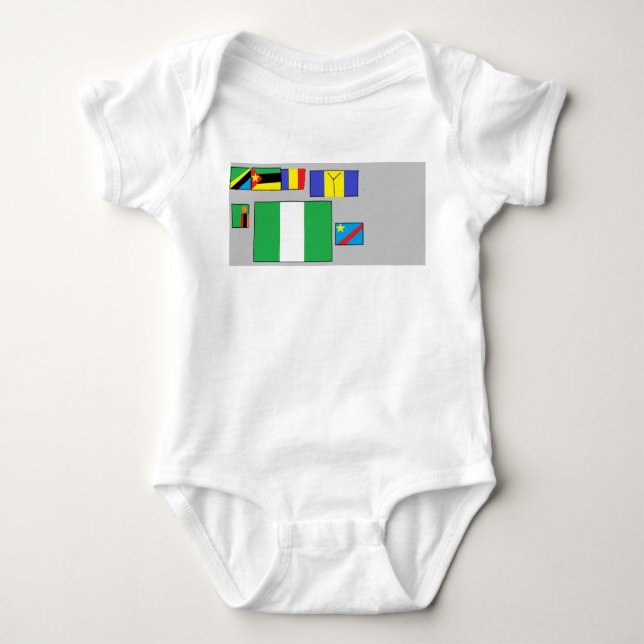Flags of the world baby strampler (Vorderseite)
