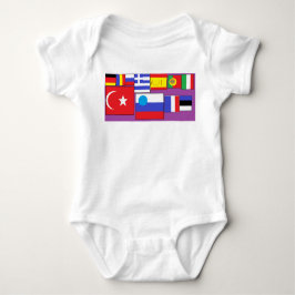 Flags of the world baby strampler