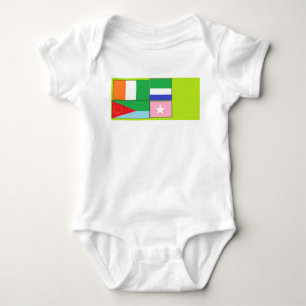Flags of the world baby strampler