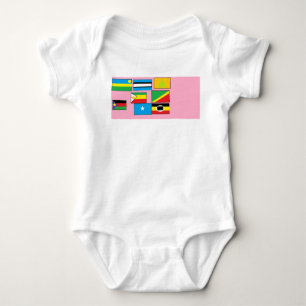 Flags of the world baby strampler