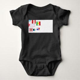Flags of the world baby strampler